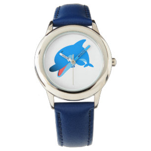 Cute Jumping Cartoon Dolphin Watch
