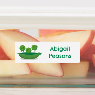 Cute jumping peas in pod cartoon personalized