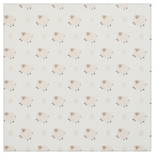 Cute Jumping Sheep Fabric
