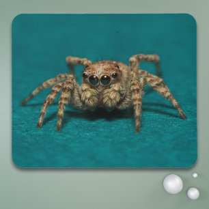 Cute Jumping Spider Photo Mouse Pad