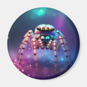 Cute Jumping Spider Vibrant Colours Magnet