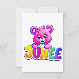 Cute Junee Bear Illustration Thank You Card