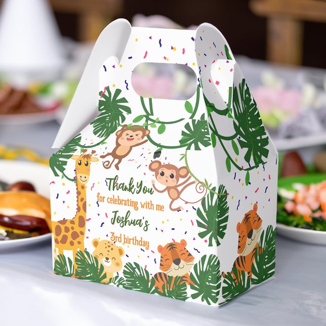 Cute jungle animal party safari birthday favor box (Cute jungle animal party safari birthday favor box)