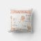 Cute Jungle Animals Baby Girl Announcement Pillow