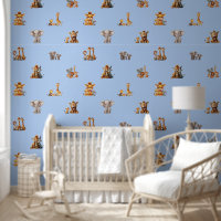 Cute Jungle Animals Nursery Kids Room