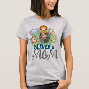 Cute jungle animals photo frame theme parents T-Shirt