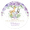 Cute Jungle Animals Purple Floral Thank You Favour