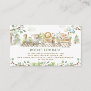 Cute Jungle Animals Train Greenery Books for Baby  Enclosure Card