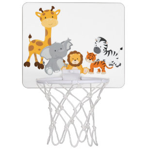 Cute Jungle Baby Animals Mini Basketball Goal Mini Basketball Hoop