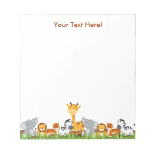 Cute Jungle Baby Animals Notepad