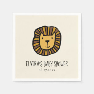 Cute jungle lion Baby shower Napkin