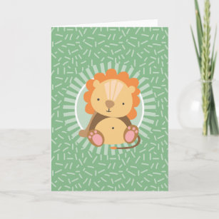 Cute Jungle Lion - Funny Zoo Animals Card