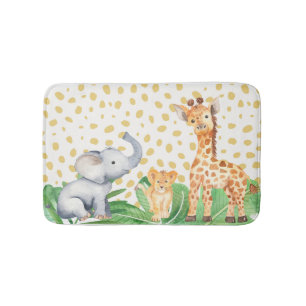 Cute Jungle Safari Animal Baby & Kids Bath Mat
