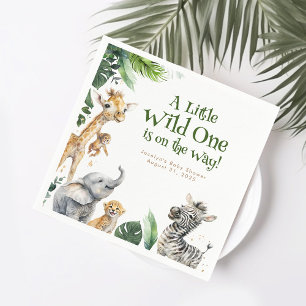 Cute Jungle Safari Animals Baby Shower Napkin