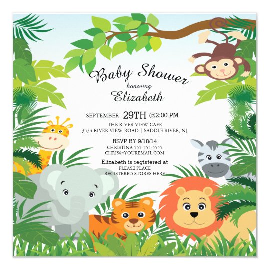 baby jungle invitations