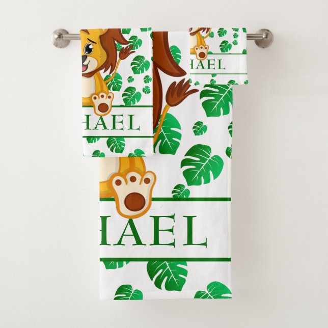 Cute Jungle Safari Lion Animaux Enfants (En situation)