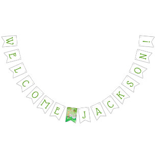 Cute Jungle Safari Zoo Animals Welcome Baby Shower Bunting Flags