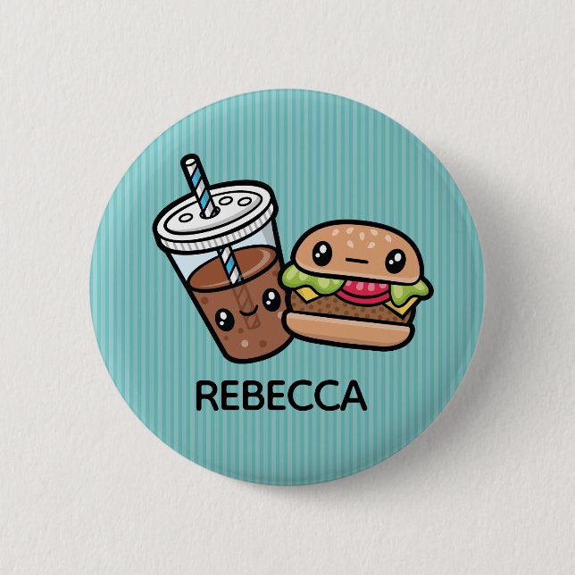 Cute Junk Food 2 Inch Round Button (Front)