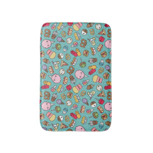 Cute Junk Food bath mat