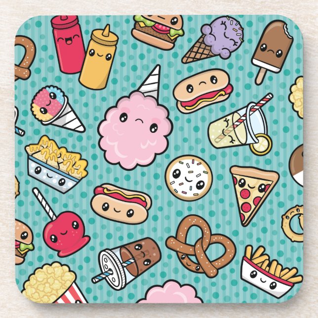Cute Junk Food Coaster (Front)