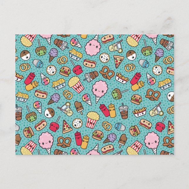 Cute Junk Food Postcard (Front)