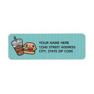 Cute Junk Food return address labels