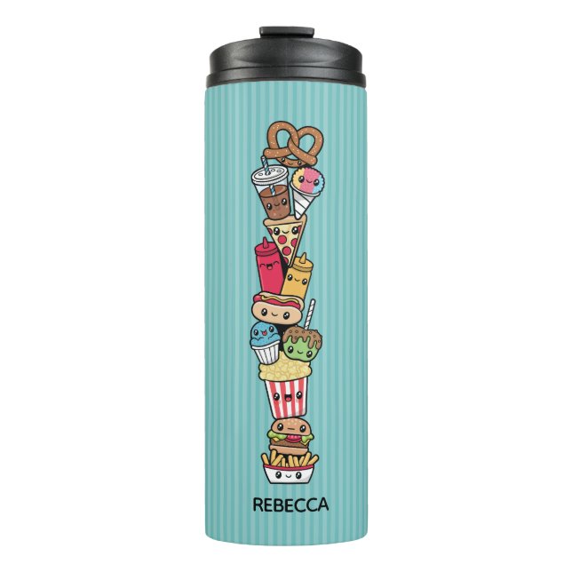 Cute Junk Food Thermal Tumbler (Front)