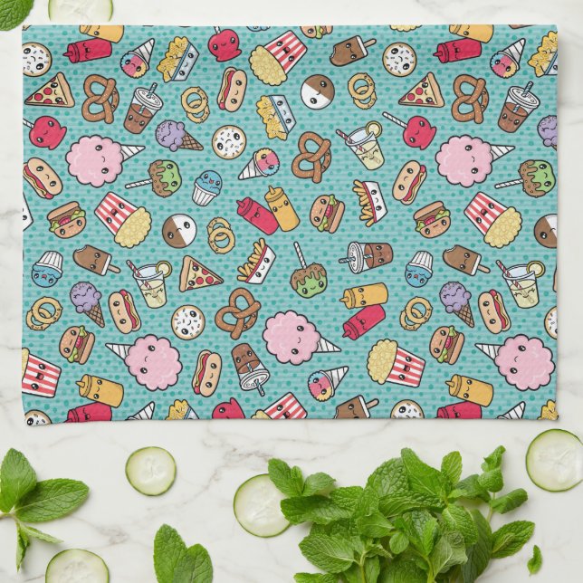 Cute Junk Serviette de cuisine (Plié)