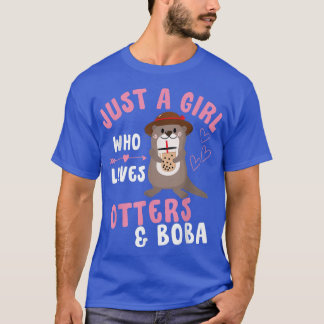 Cute Just a girl who loves Otter & Boba Tea Women  T-Shirt