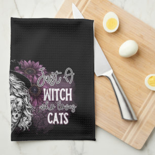 Cute Just A Witch  Kitchen Towel