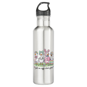 Cute Just an Eggcited Goose Easter Day Girl Women  710 Ml Water Bottle