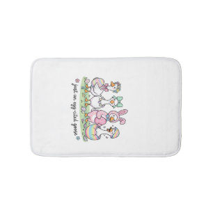 Cute Just an Eggcited Goose Easter Day Girl Women  Bath Mat