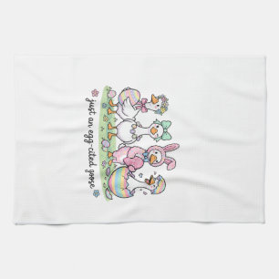 Cute Just an Eggcited Goose Easter Day Girl Women  Kitchen Towel