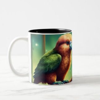 Cute Kakapo bird Two-Tone Coffee Mug