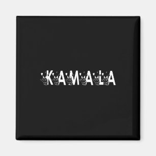 Cute Kamala Cat Letter Font Graphic  Magnet