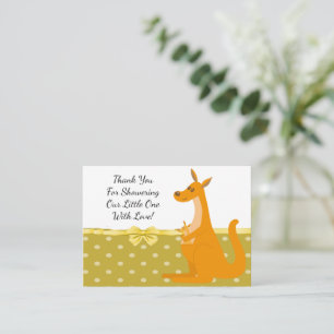 Cute Kangaroo And Her Baby Thank You Card