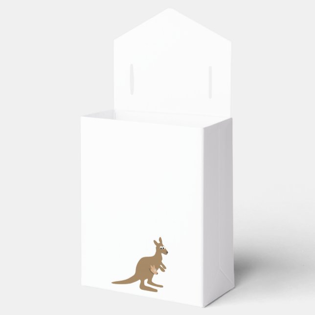 Cute Kangaroo and Joey Favor Box (Opened)