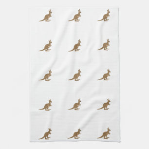 Cute Kangaroo and Joey Kitchen Towel