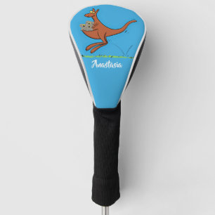 Cute kangaroo and koalas cartoon illustration golf head cover