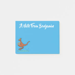 Cute kangaroo and koalas cartoon illustration post-it notes