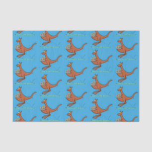 Cute kangaroo and koalas cartoon illustration tissue paper