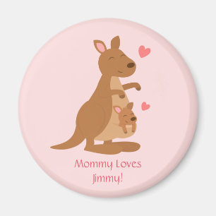 Cute Kangaroo Baby Joey Kids Personalized Magnet