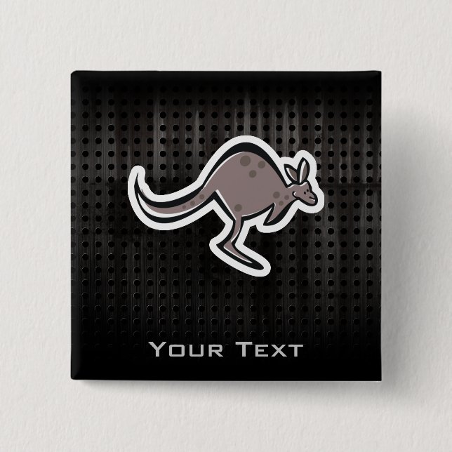Cute Kangaroo; Cool 2 Inch Square Button (Front)