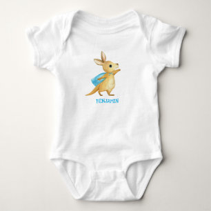 Cute Kangaroo - Customised Baby Name Jumpsuit Bodysuit