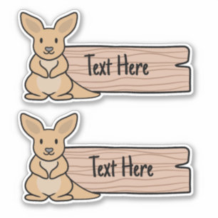 Cute Kangaroo Label 