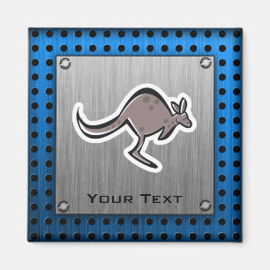Cute Kangaroo; Metal-look Magnet
