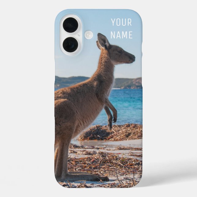 Cute Kangaroo on the Beach Summer Australia Case-Mate iPhone Case (Back)