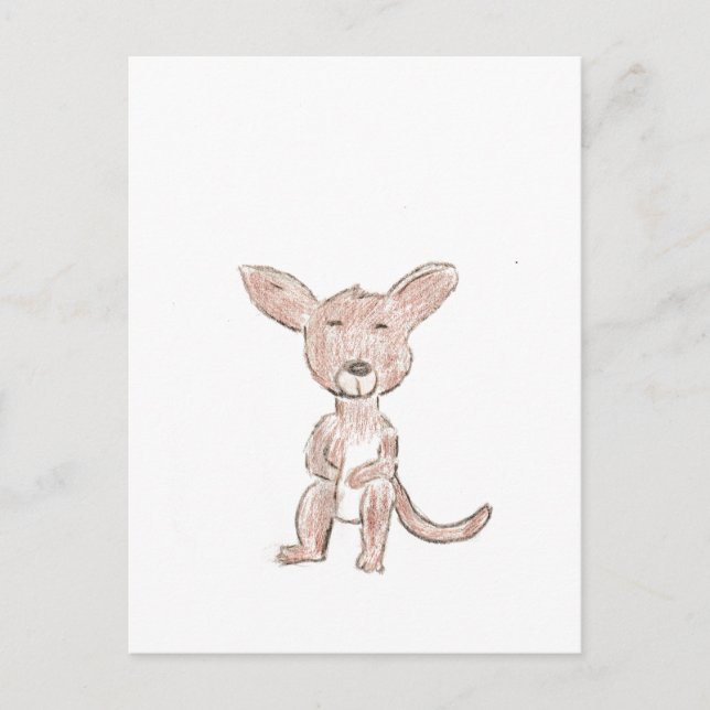 Cute kangaroo  postcard (Front)