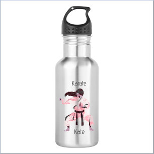 Cute Karate Girl Martial Arts Stainless Steel Wate 532 Ml Water Bottle