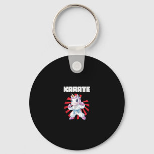 Cute Karate Unicorn Karate Japanese Martial Arts T Keychain